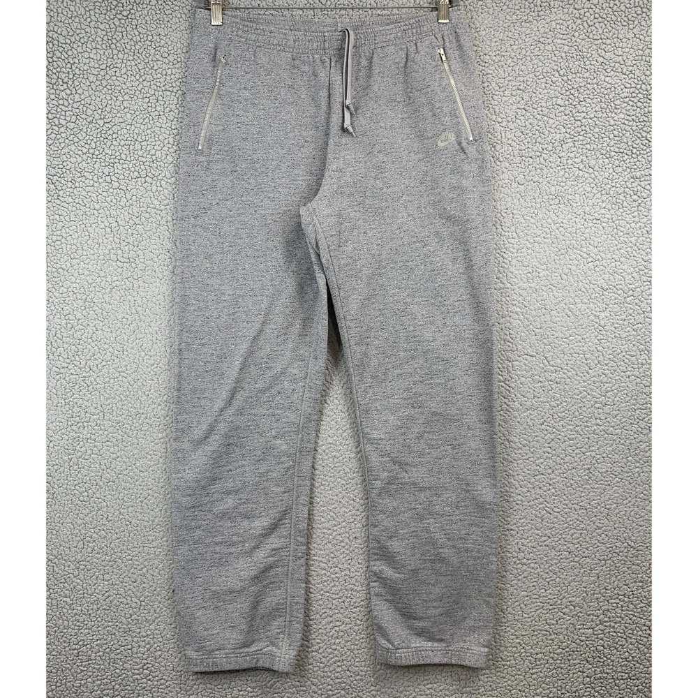 VTG Y2K Nike Sweatpants Men's Size Large Gray Tag 90's Joggers Baggy Zip Pockets